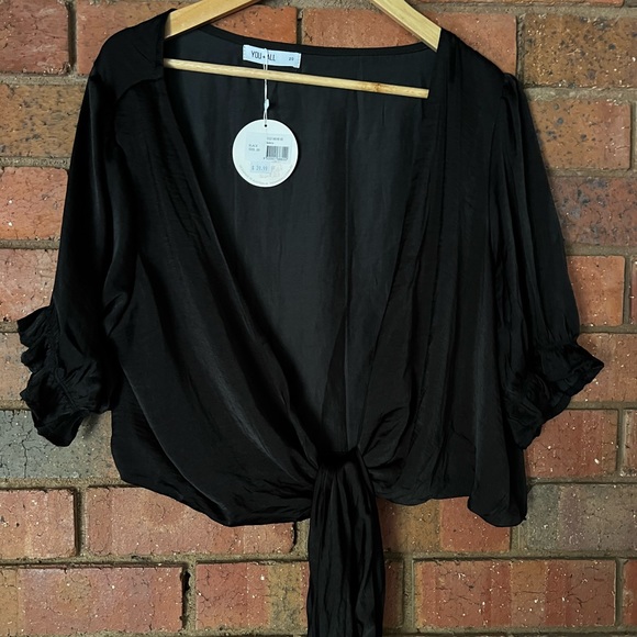 Bolero top with tie at the front. Black. You + All. Size 20. New with tags - Picture 7 of 11